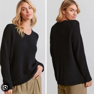 Jenni Kayne Cotton Cabin Sweater (New with Tags) - Black, size small
